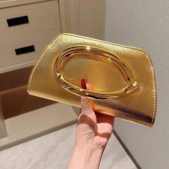 Chic Gold Designer Women's Bag Clutch